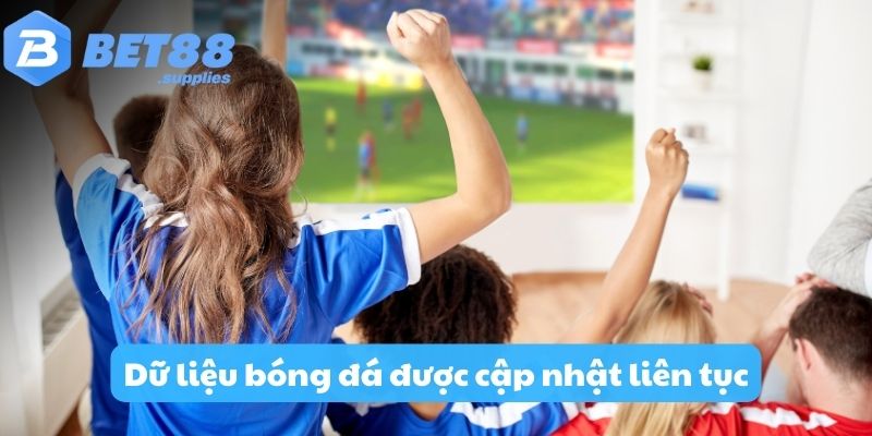 Dữ liệu bóng đá được cập nhật liên tục