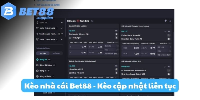 Giới thiệu đôi nét về loại hình kèo nhà cái Bet88