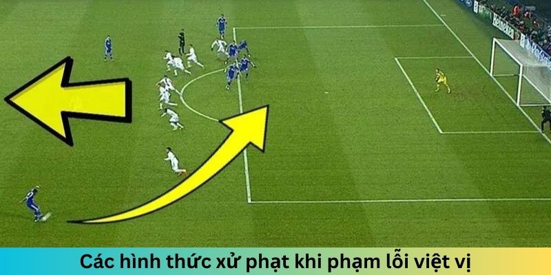 Các hình thức xử phạt khi phạm lỗi việt vị