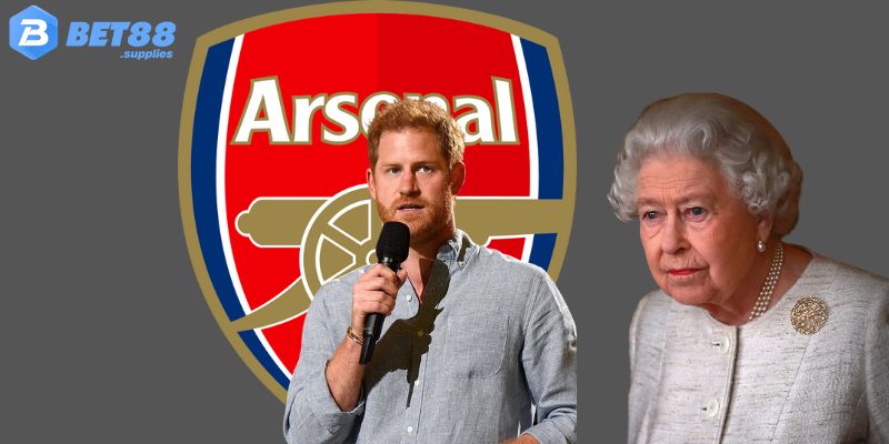 Nữ hoàng Anh và cháu trai Harry là Fan bự của Arsenal